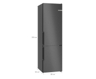 Lodówka Bosch KGN39VXBT PerfectFit No Frost 203cm Ciemny Inox Komora Zero VitaFresh 363L - 1516141 - zdjęcie 8